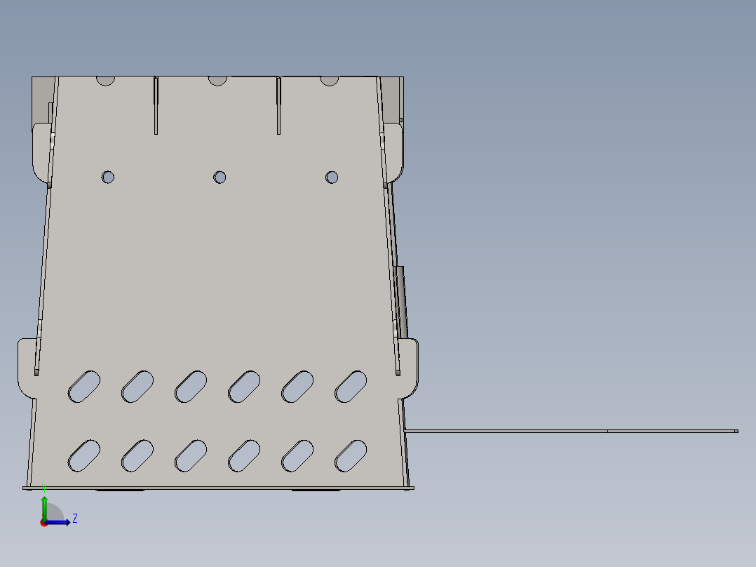 折弯的煮水火炉左视图