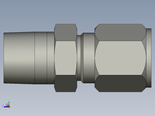 卡套式工业通用硬管接头8-8_fbu-s右视缩略图