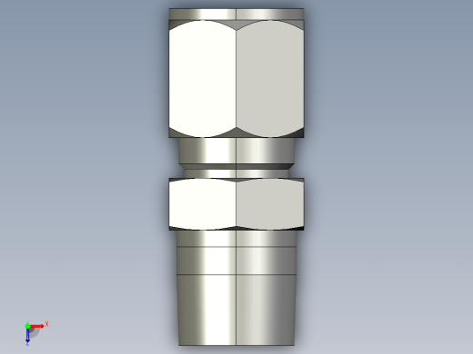 卡套式工业通用硬管接头8-8_fbu-s俯视缩略图