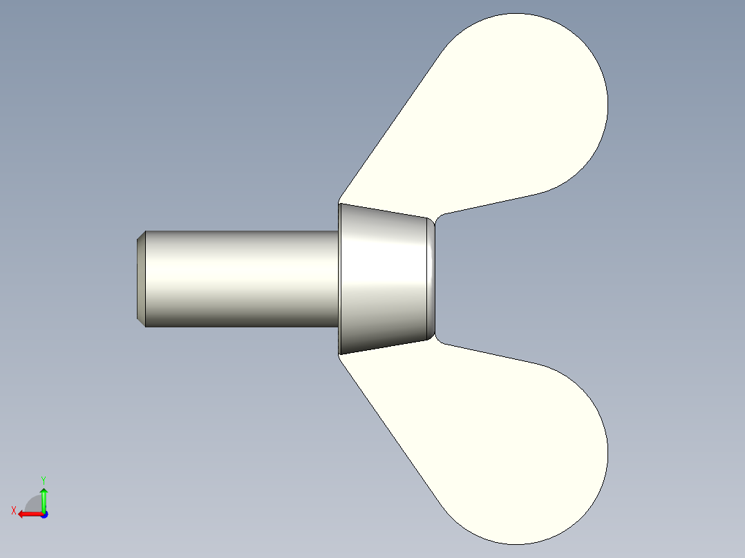 带耳螺钉-DIN_316_Wing_screws_12x1.75x25-19.7-19.5_65_4.9_33.5_12.stp后视图