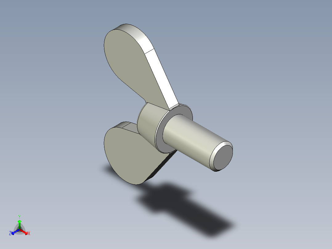 带耳螺钉-DIN_316_Wing_screws_12x1.75x25-19.7-19.5_65_4.9_33.5_12.stp正等轴测图