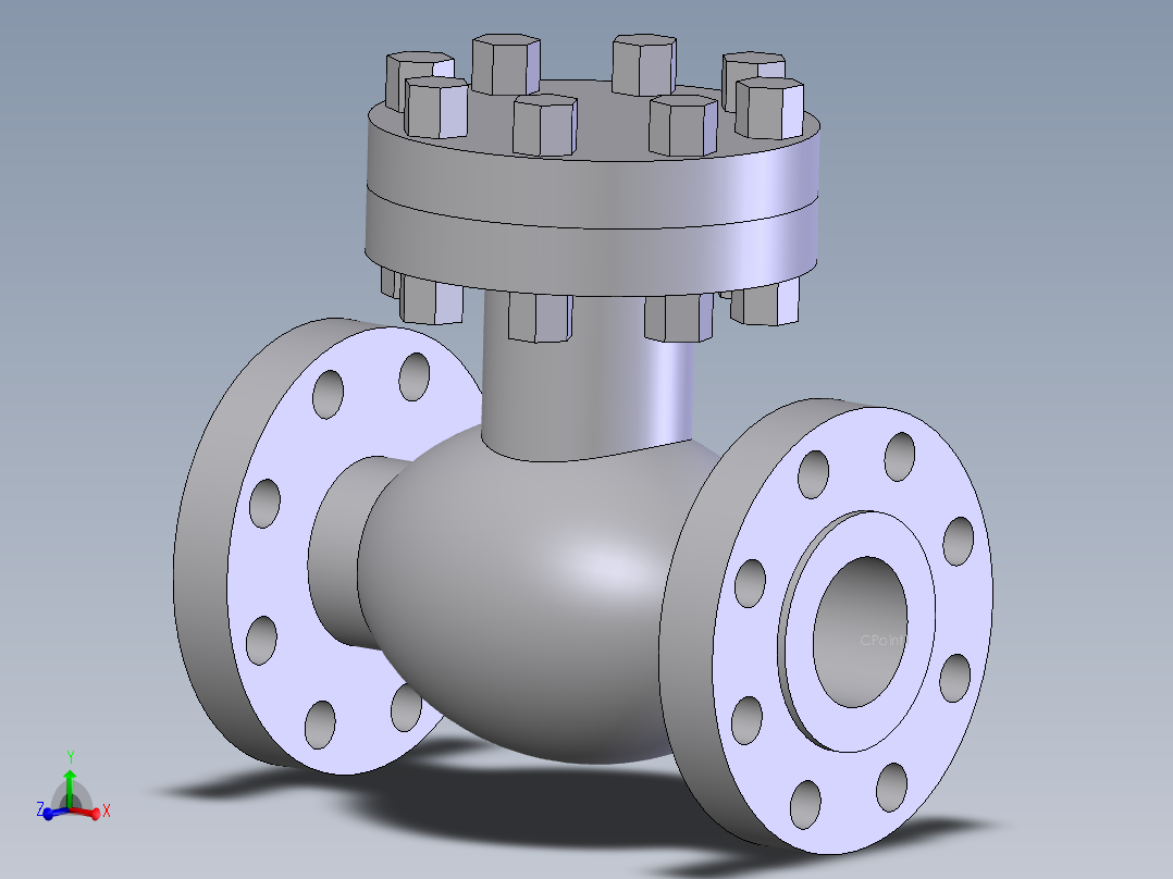 swing check valve fl - 150-2500主视图