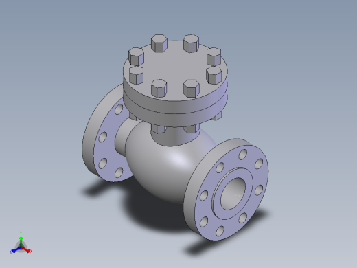 swing check valve fl - 150-2500正等轴测缩略图