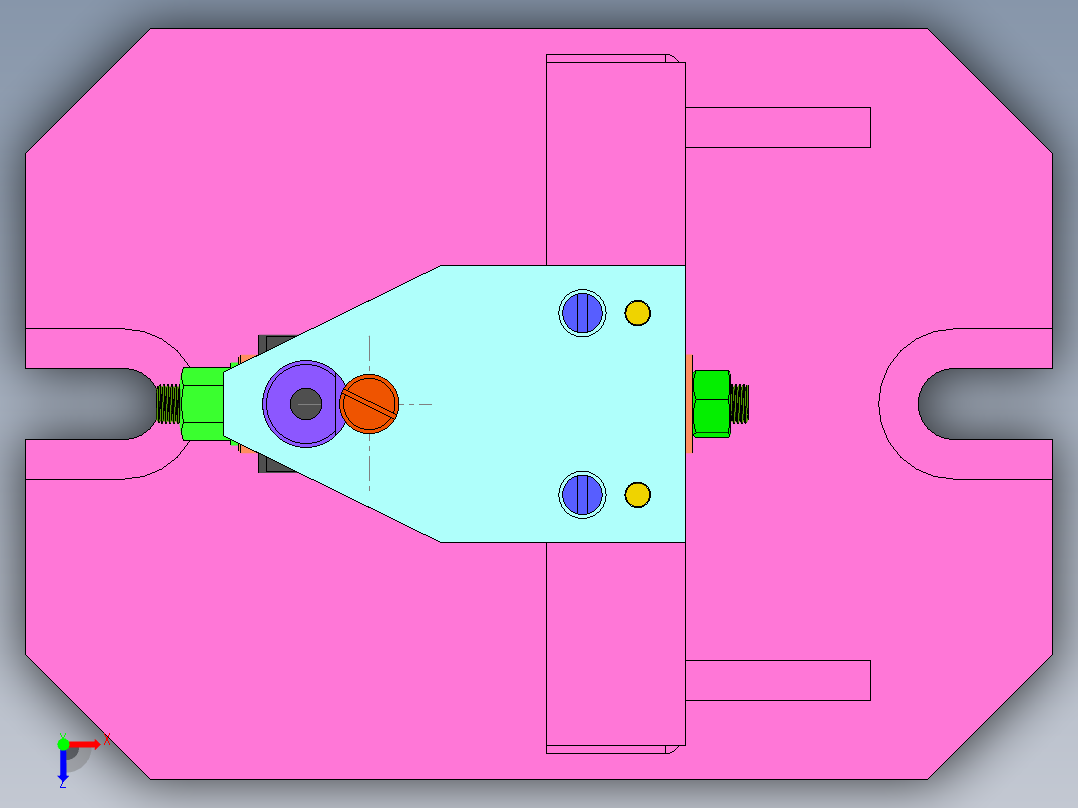CA1340自动车床杠杆一加工工艺及钻φ8孔夹具设计【含三维SolidWorks和爆炸图】俯视图