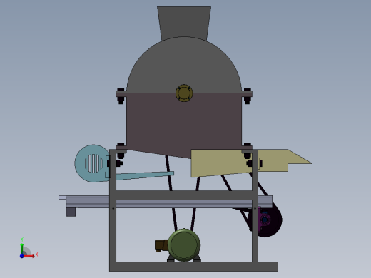 腰果脱壳机设计前视缩略图