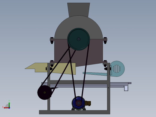 腰果脱壳机设计后视缩略图