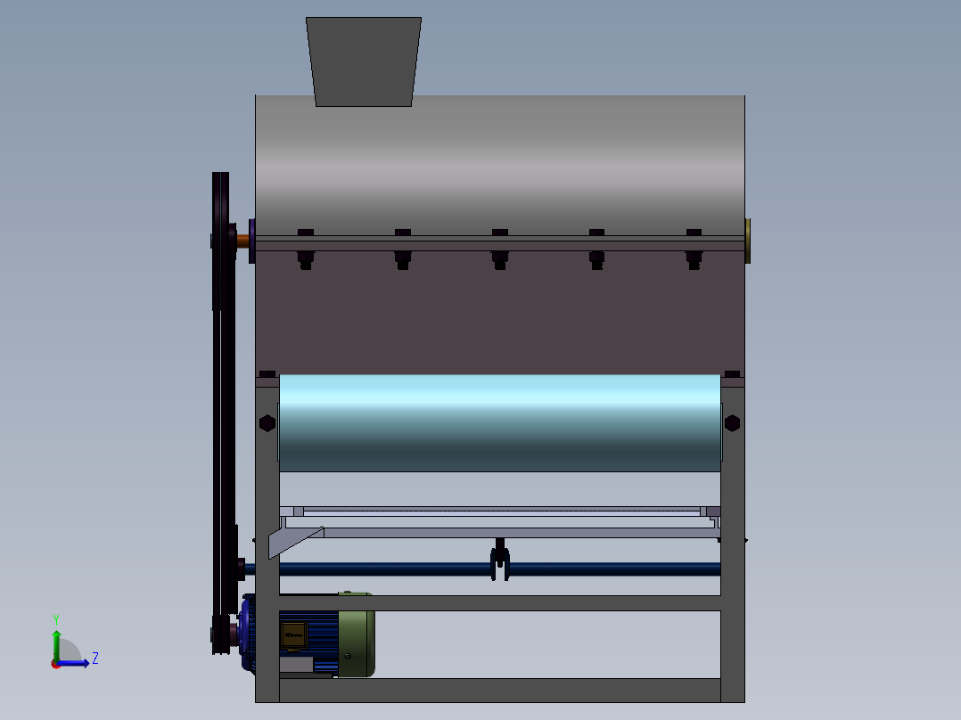 腰果脱壳机设计左视图