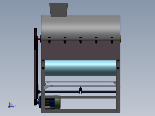 腰果脱壳机设计左视缩略图