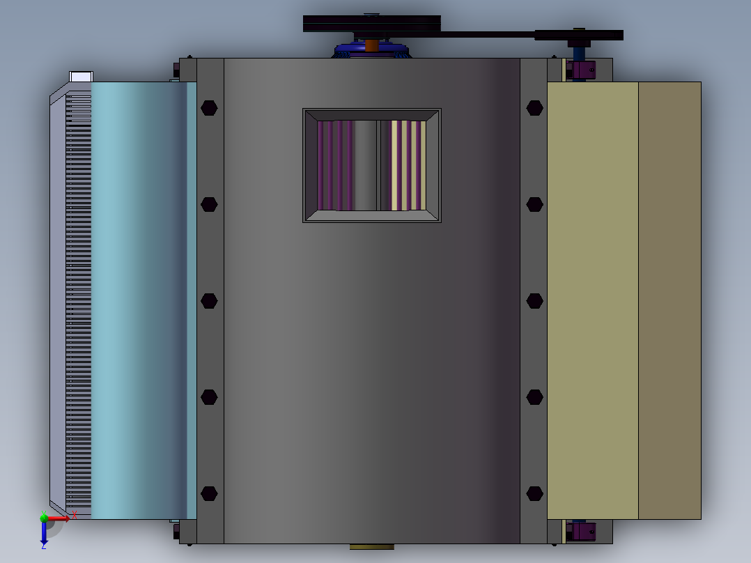腰果脱壳机设计俯视图