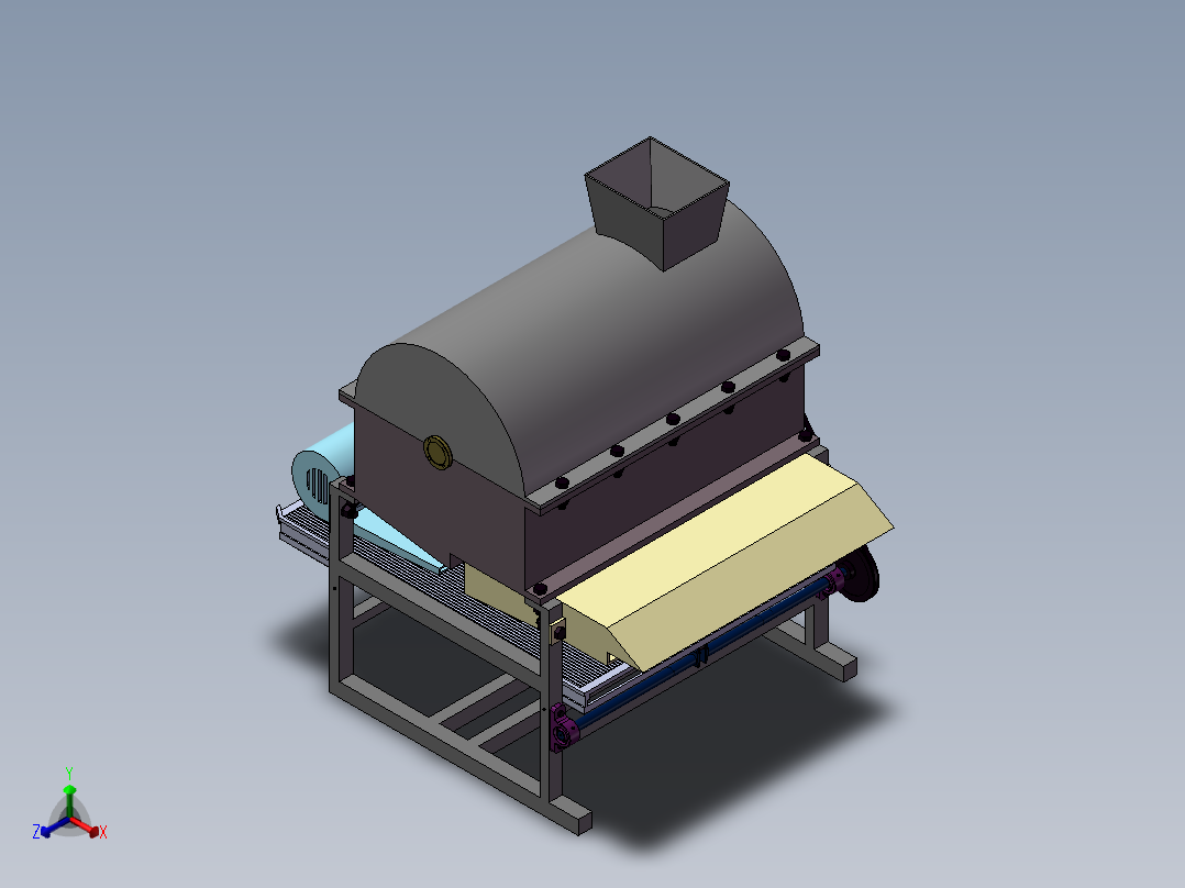 腰果脱壳机设计正等轴测图