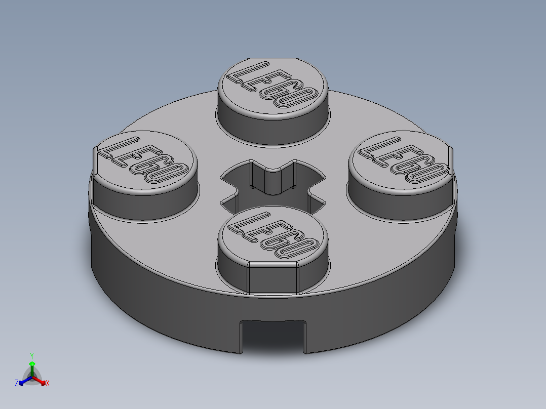 乐高零件 4032 板 2 x 2 圆形-4032 Medium Stone Grey Plate 2 x 2 Round