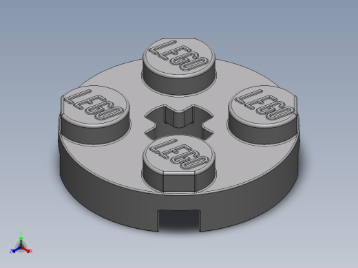 乐高零件 4032 板 2 x 2 圆形-4032 Medium Stone Grey Plate 2 x 2 Round