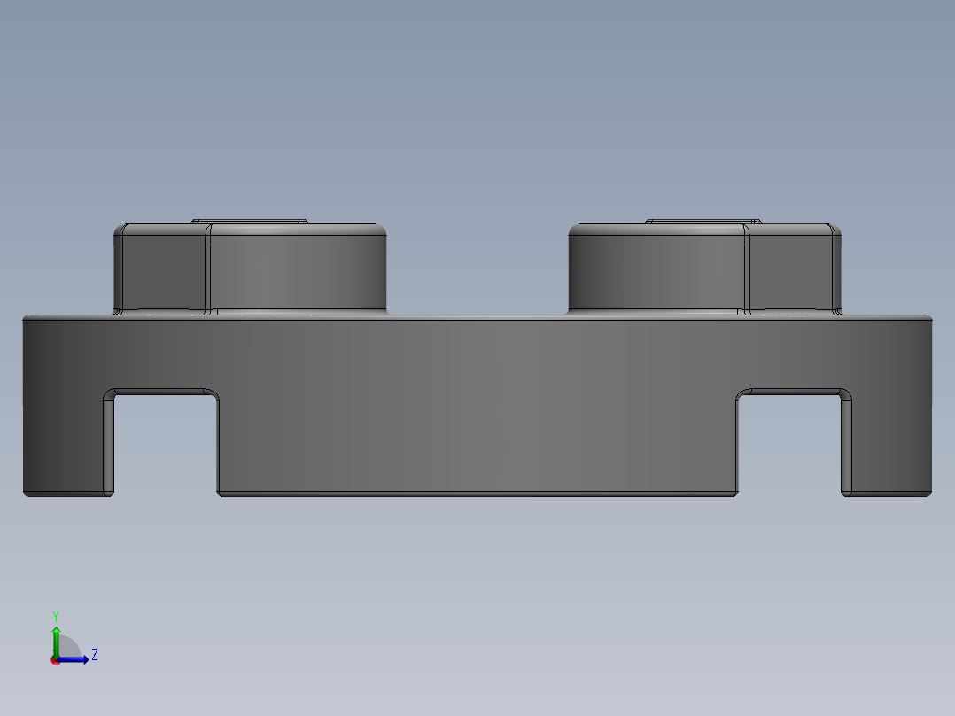 乐高零件 4032 板 2 x 2 圆形-4032 Medium Stone Grey Plate 2 x 2 Round左视图