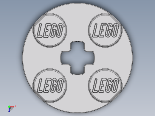 乐高零件 4032 板 2 x 2 圆形-4032 Medium Stone Grey Plate 2 x 2 Round俯视缩略图