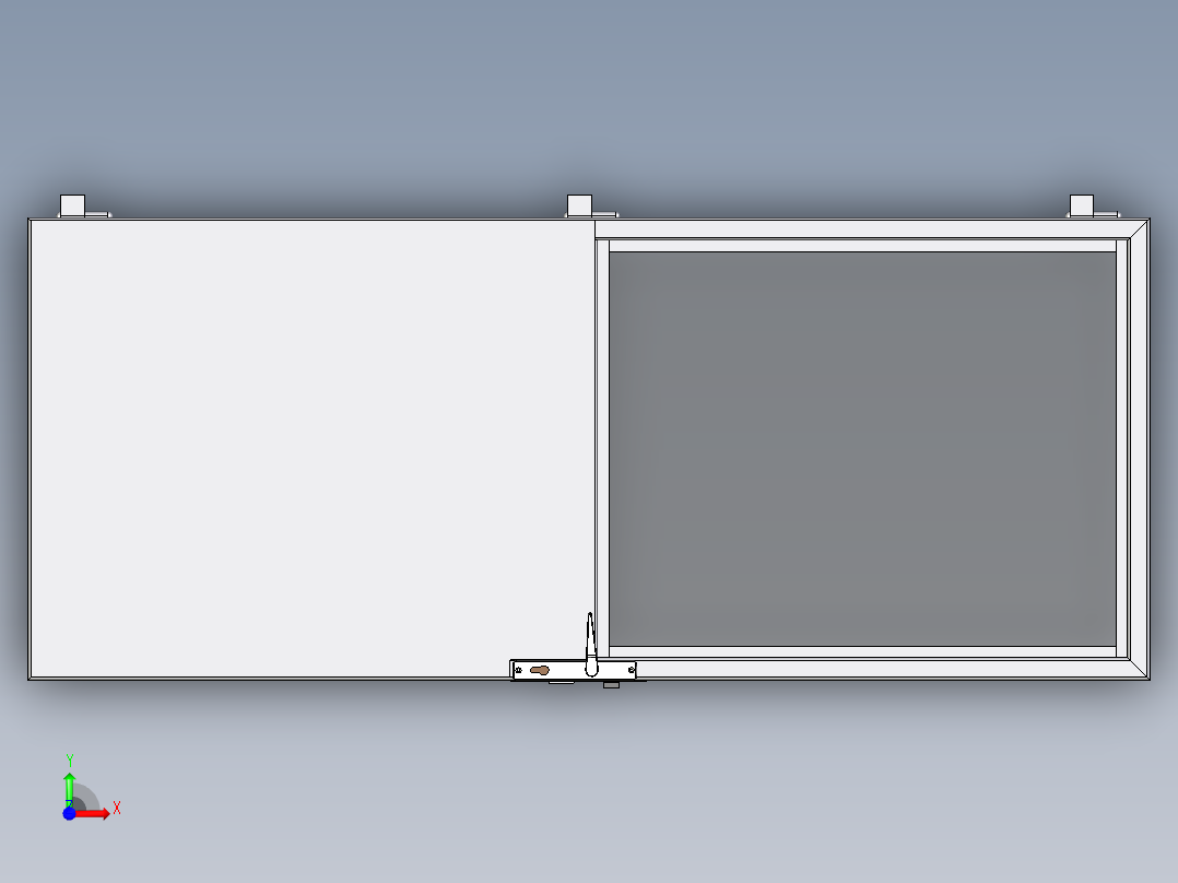 有机玻璃金属门前视图