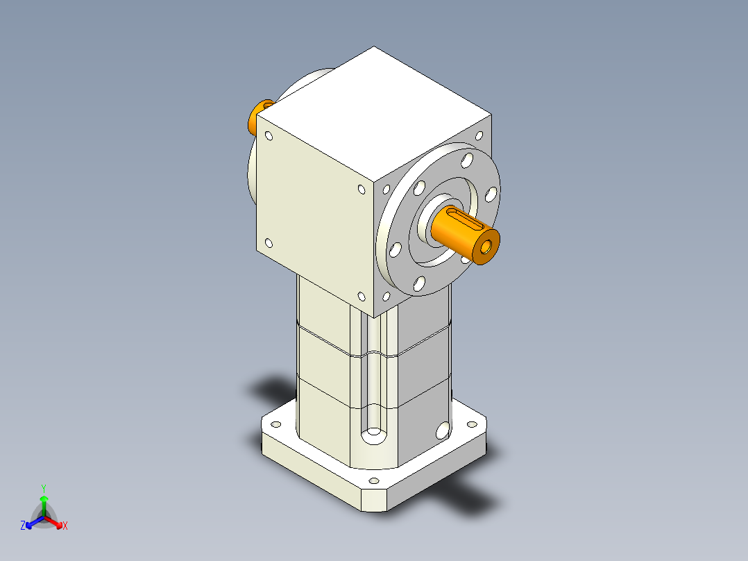 换向器PW170双轴 PGH142-L2 35-114.3-200-M12.stp主视图
