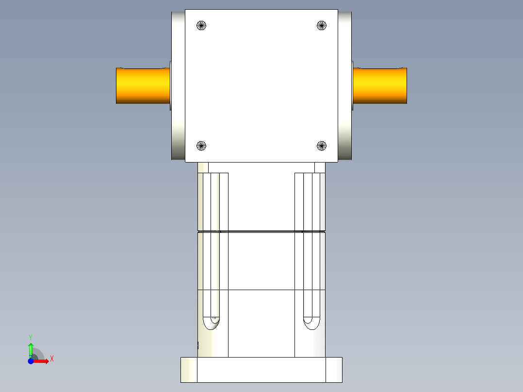 换向器PW170双轴 PGH142-L2 35-114.3-200-M12.stp前视图