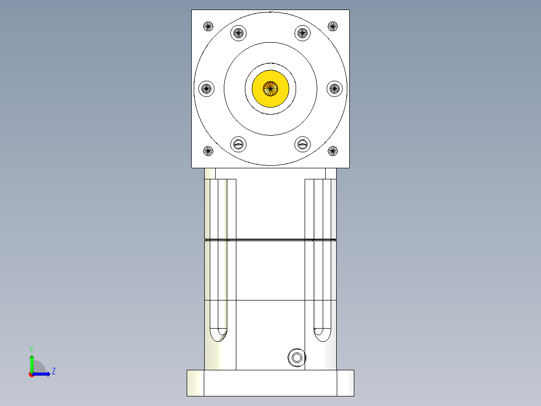 换向器PW170双轴 PGH142-L2 35-114.3-200-M12.stp左视图