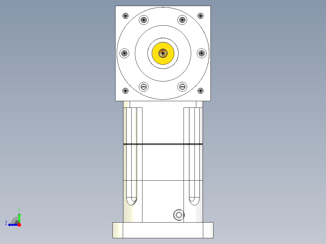 换向器PW170双轴 PGH142-L2 35-114.3-200-M12.stp右视图