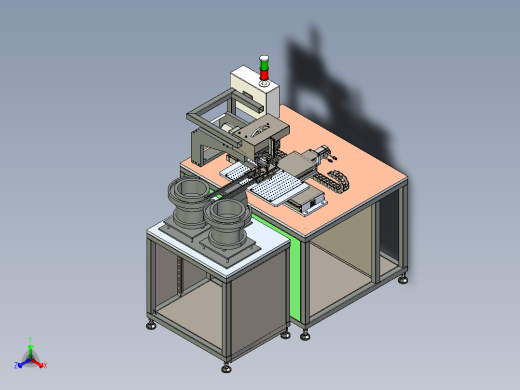 双振动盘凸轮机构自动包装机装配体