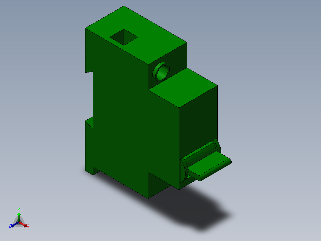 C120大电流微型断路器正等轴测图