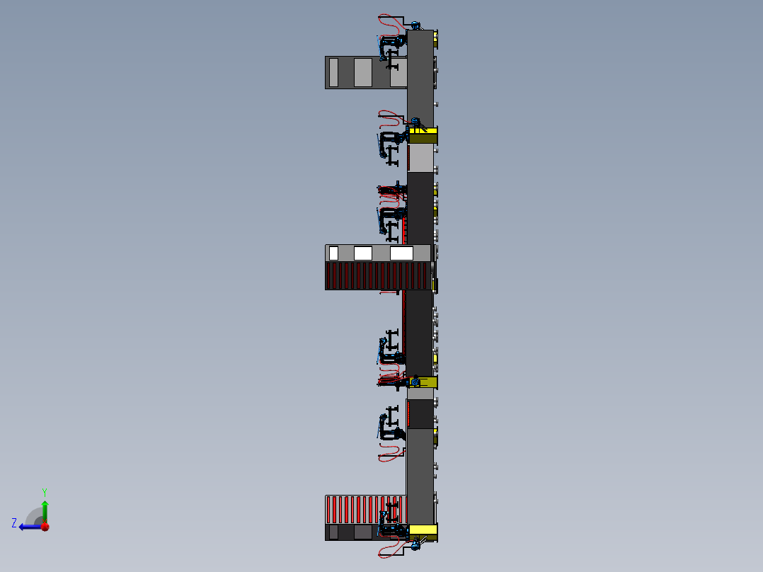大件物品分拣生产线设计sw17可编辑右视图