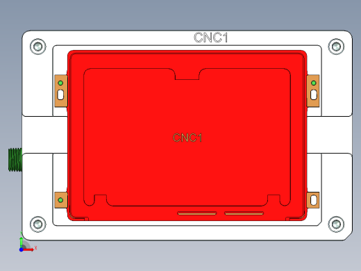 冲压件外壳铣内腔治具模型前视缩略图
