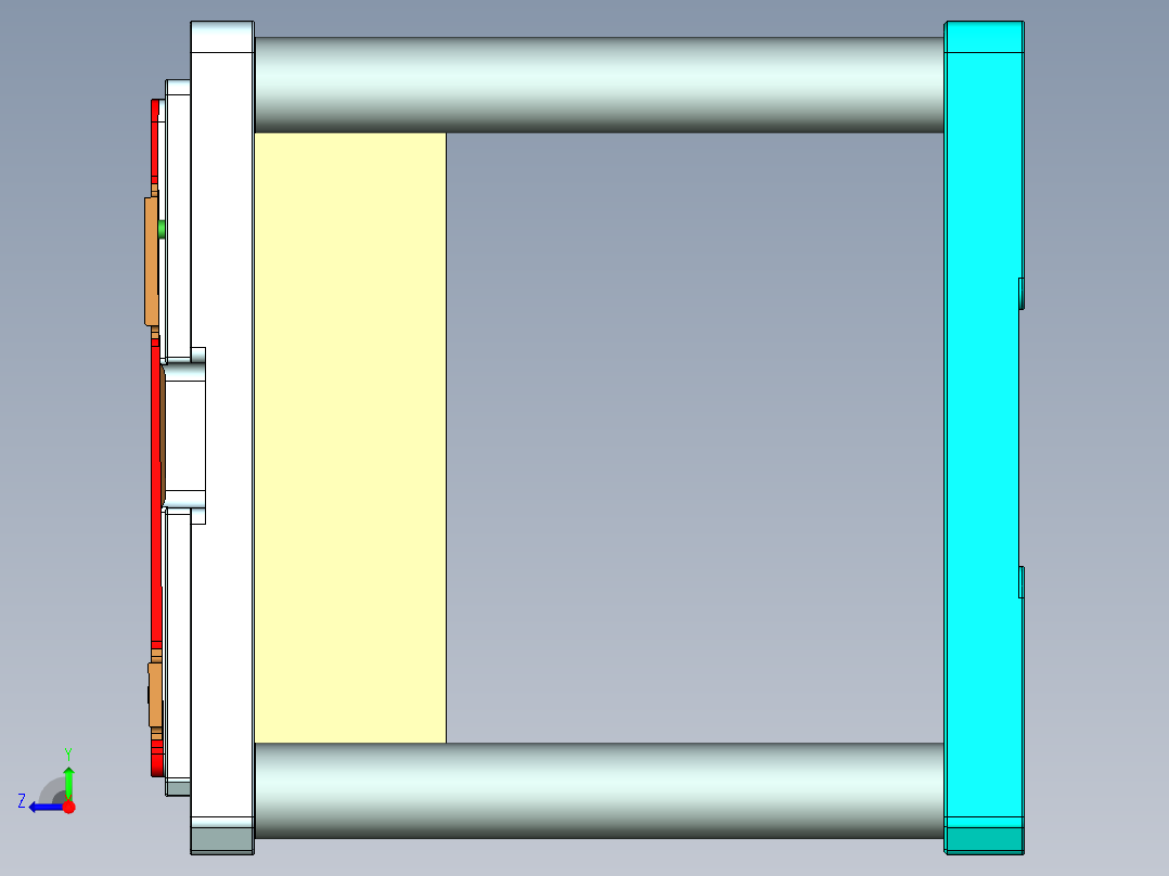 冲压件外壳铣内腔治具模型右视图