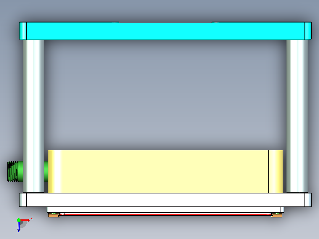 冲压件外壳铣内腔治具模型俯视图