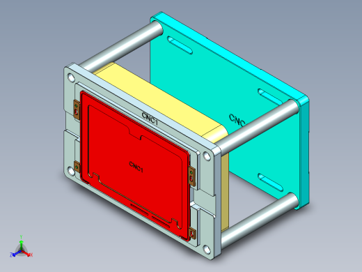 冲压件外壳铣内腔治具模型正等轴测缩略图