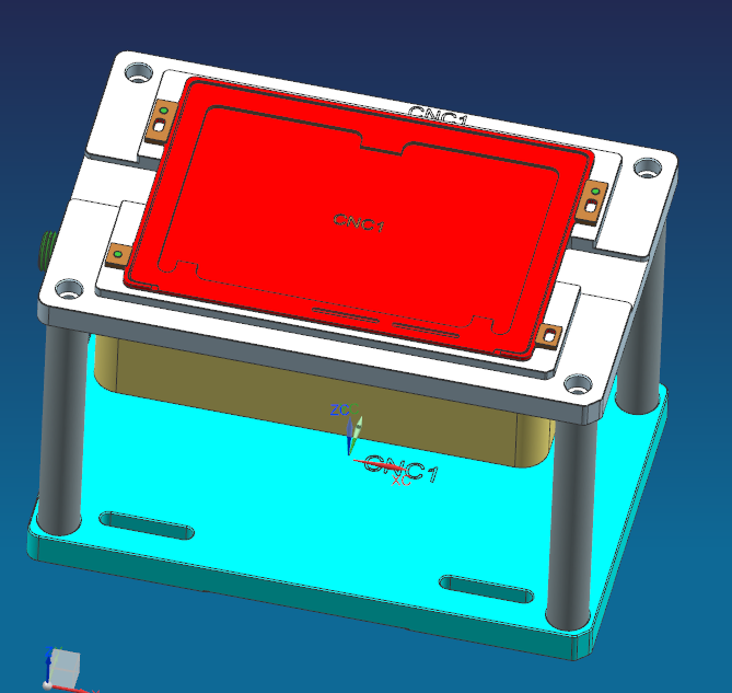 冲压件外壳铣内腔治具模型