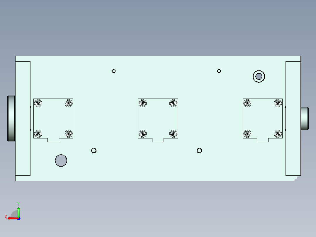 手机后盖铣内侧避位程序模型后视图