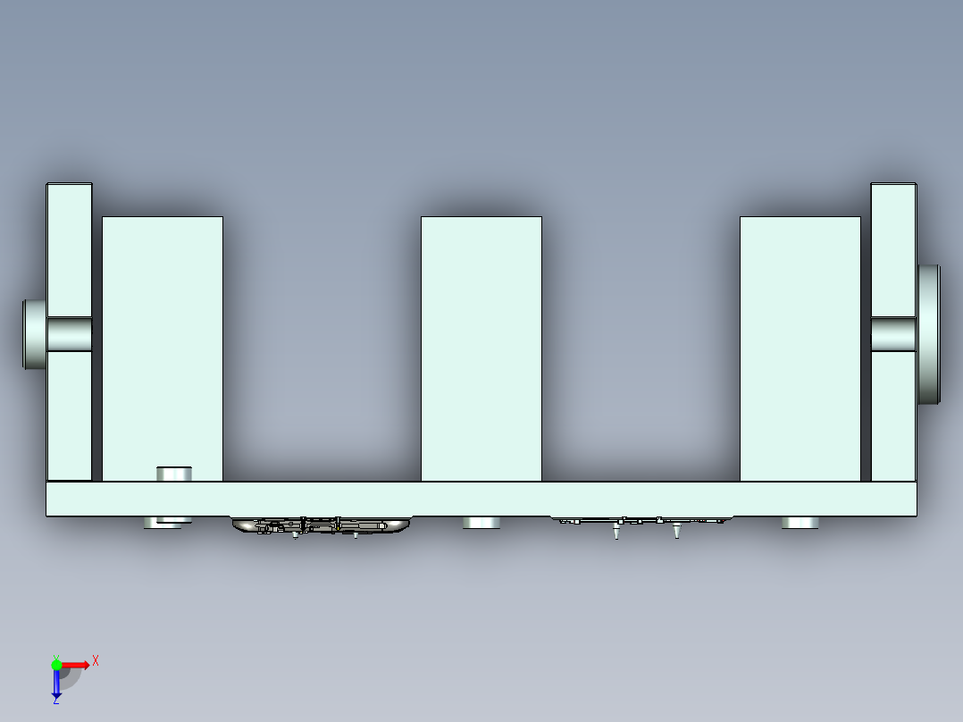 手机后盖铣内侧避位程序模型俯视图