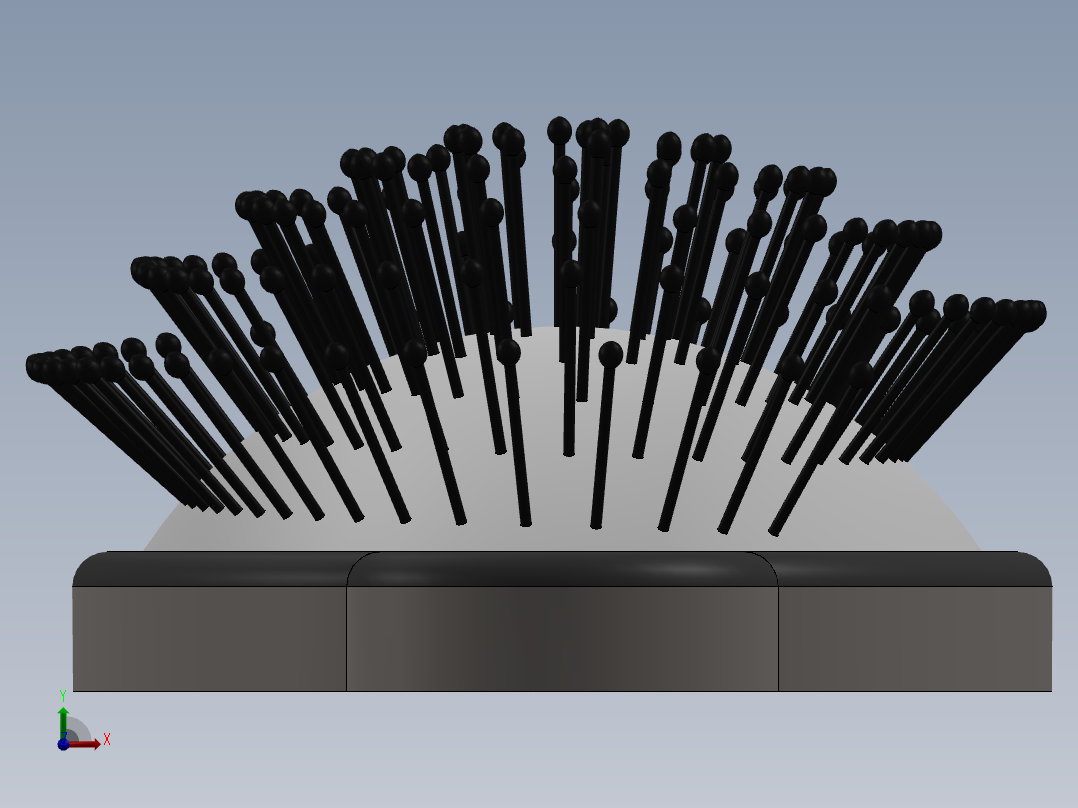 按摩梳子前视图
