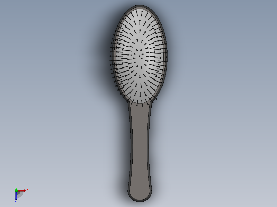 按摩梳子俯视图