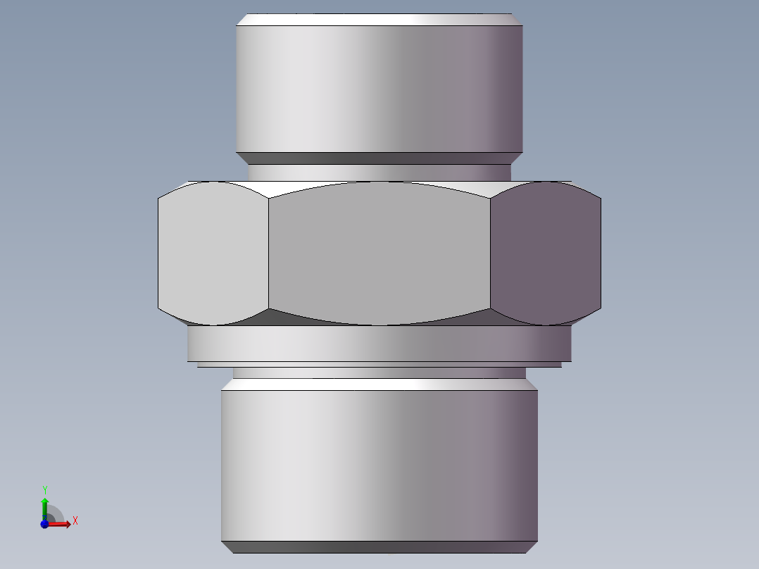 英制管螺纹ED密封、1DB-24-12WD前视图