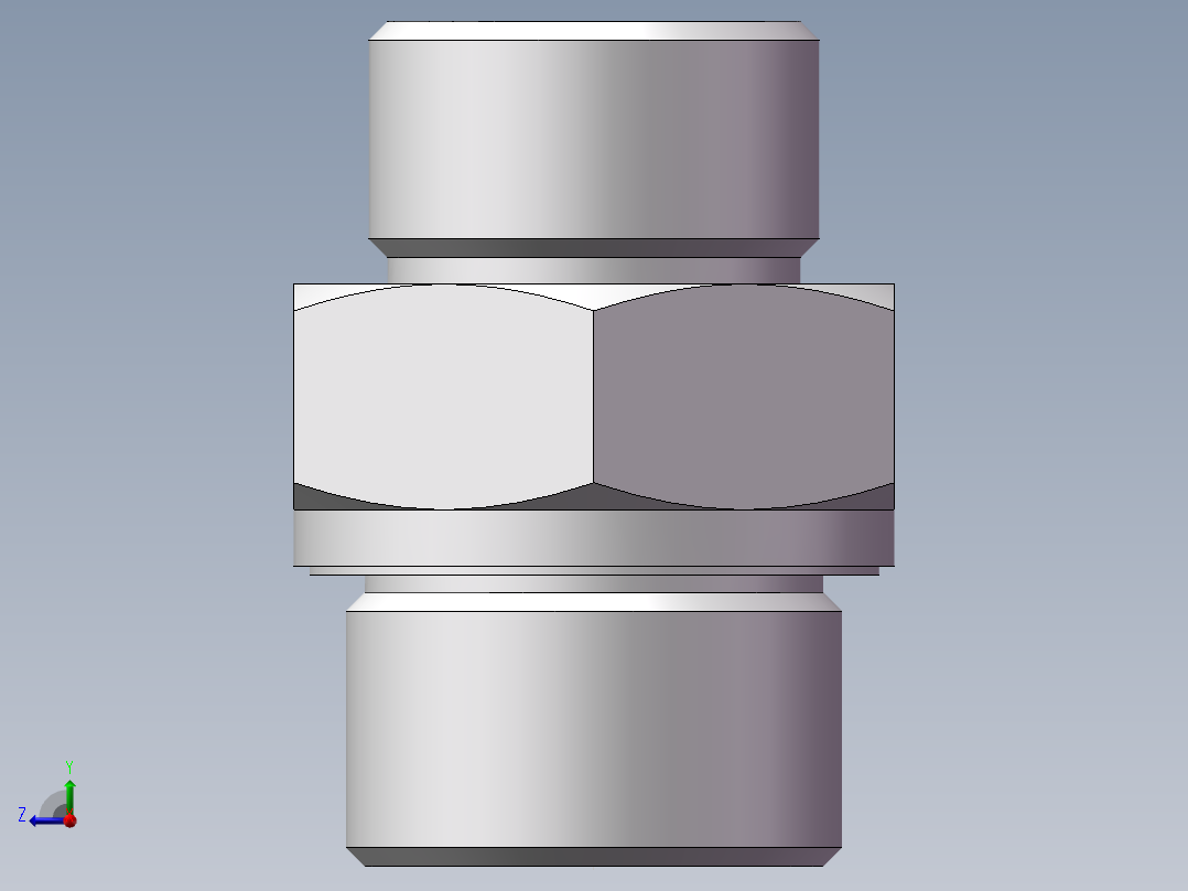 英制管螺纹ED密封、1DB-24-12WD右视图