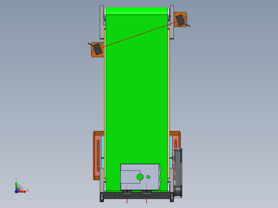 0.58米0.19米皮带机构前视图
