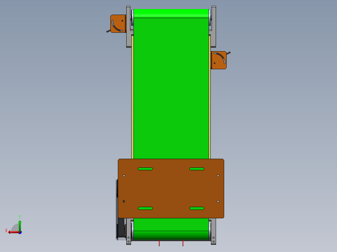 0.58米0.19米皮带机构后视图