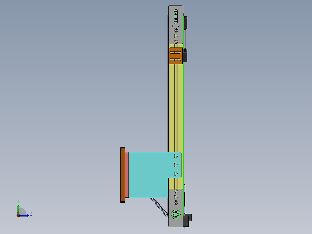 0.58米0.19米皮带机构左视图