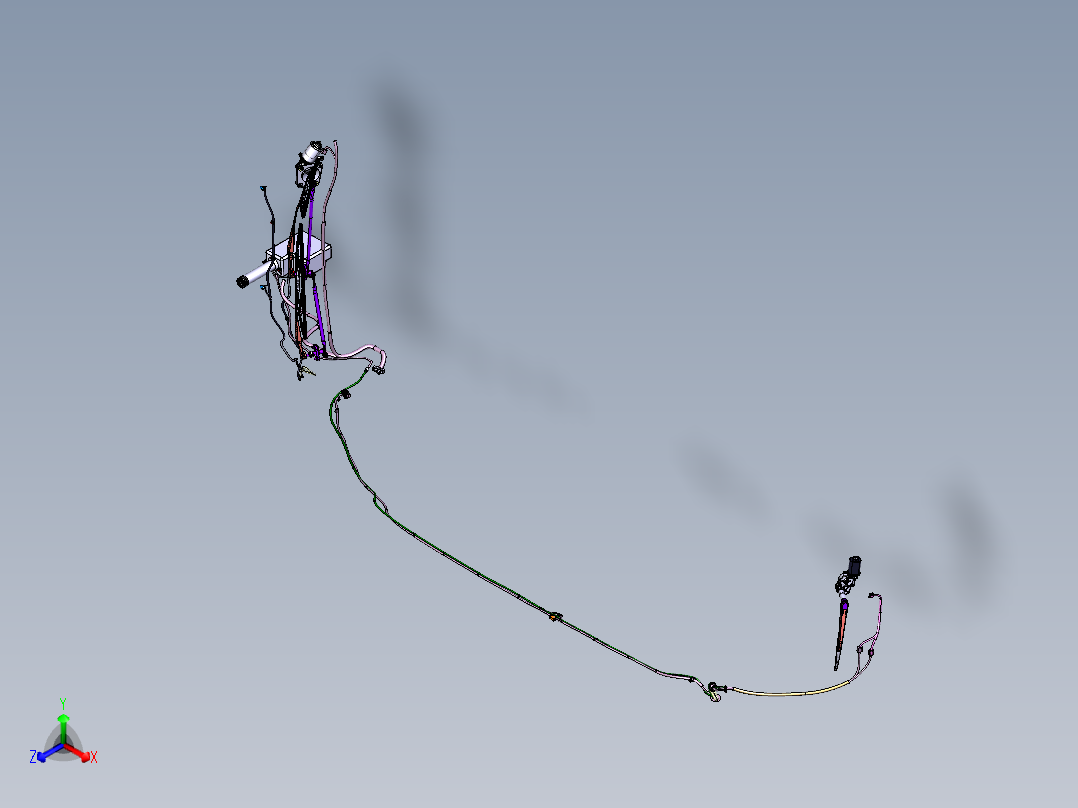 汽车前后雨刮系统及风窗清洗系统3D