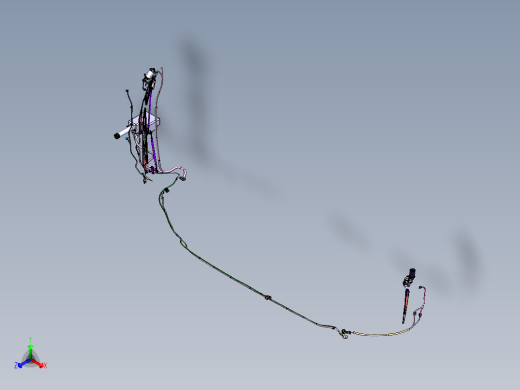 汽车前后雨刮系统及风窗清洗系统3D