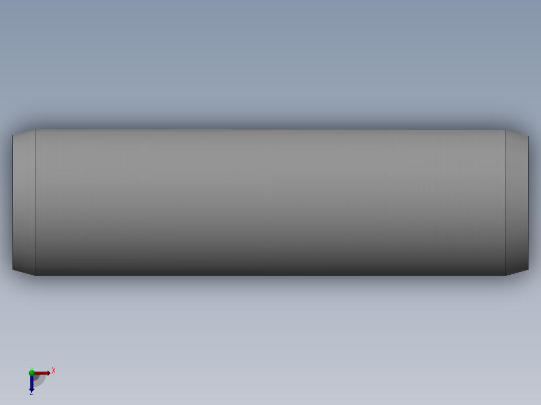 GB／T119-2000圆柱销A型4×14俯视图