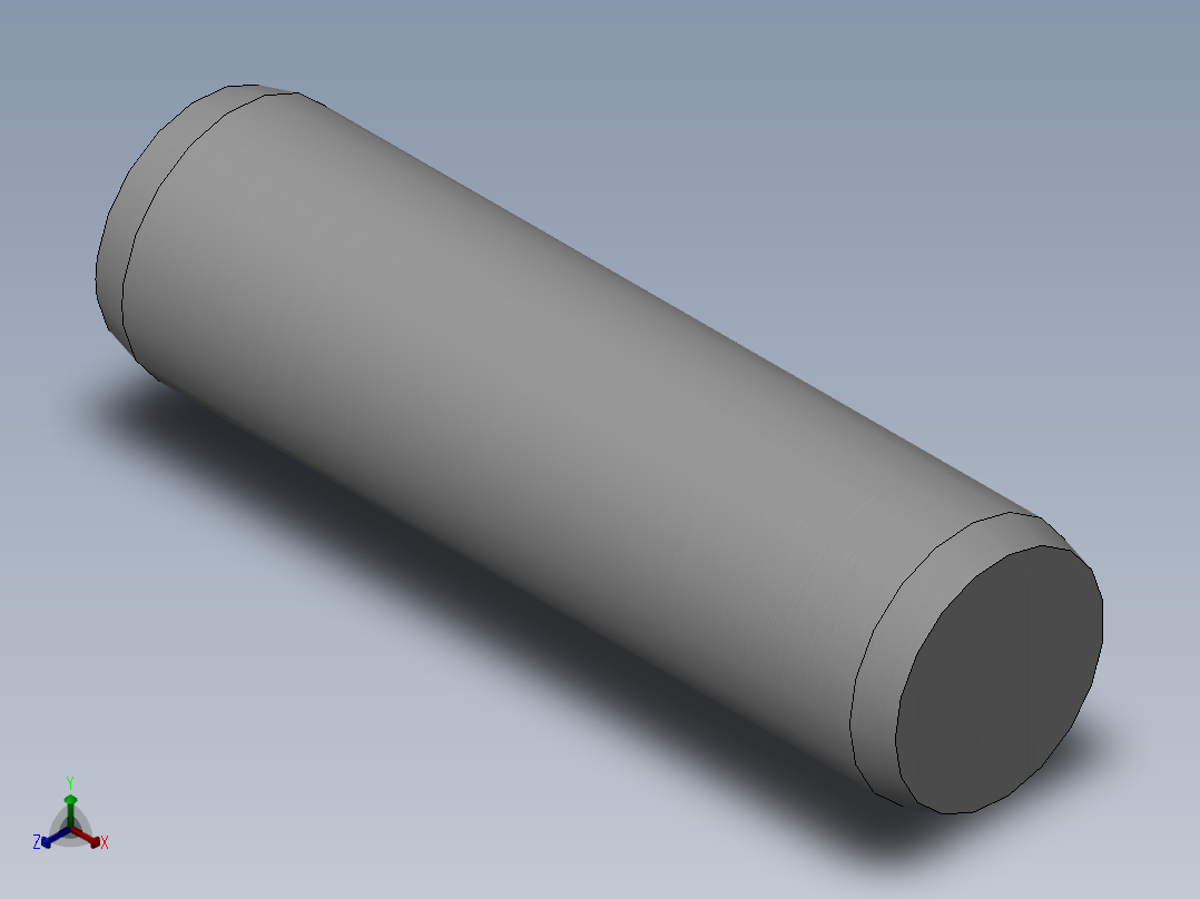 GB／T119-2000圆柱销A型4×14正等轴测图