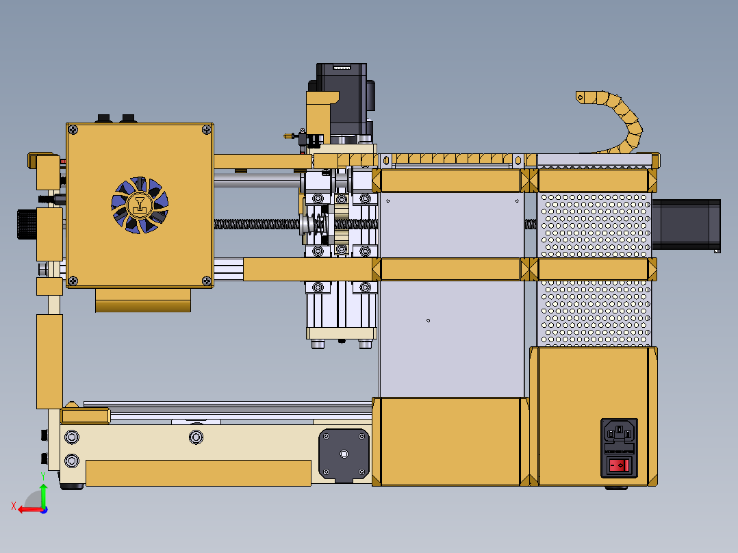 CNC 4018 Pro雕刻机后视图