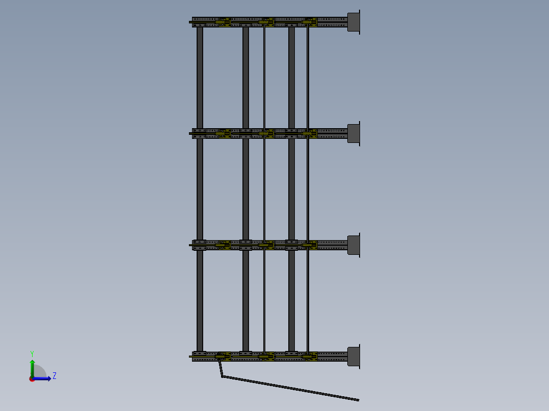 货架、悬吊架左视图
