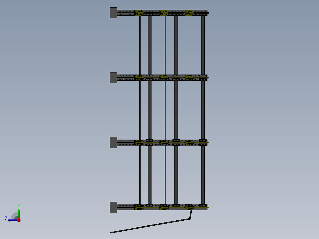 货架、悬吊架右视图