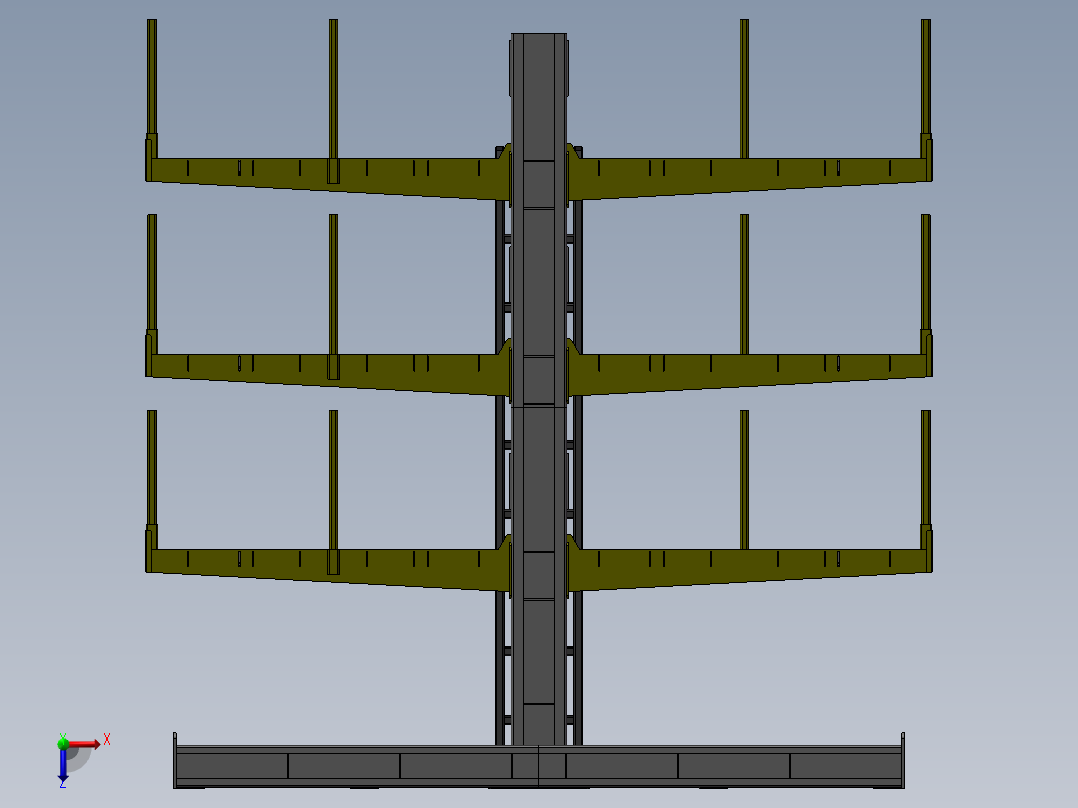 货架、悬吊架俯视图