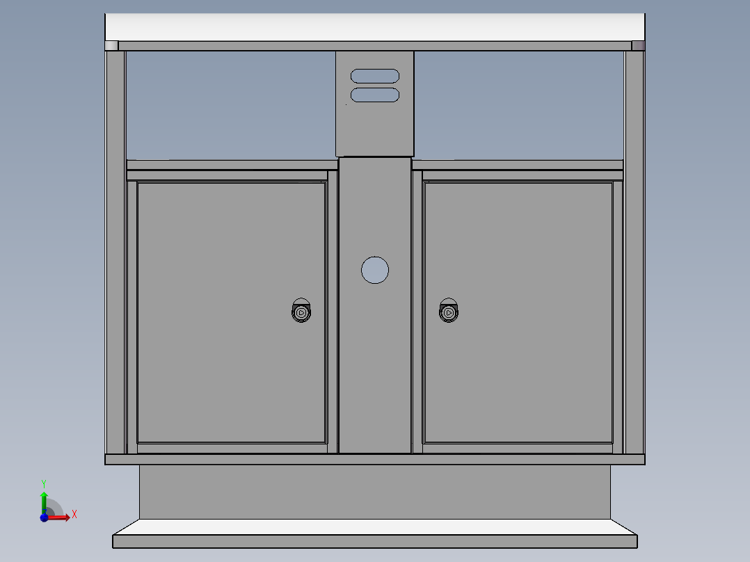 垃圾箱模型前视图