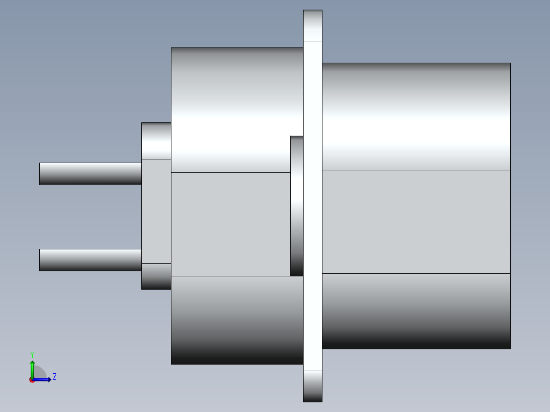 RS232 公头和公头左视图